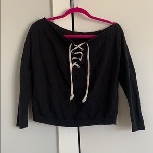Off shoulder black top worn once